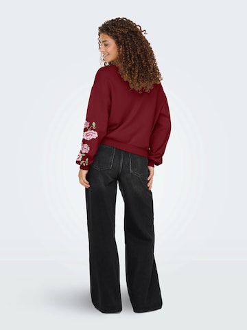 ONLY Sweatshirt 'ONLBROOKLYN' in Red