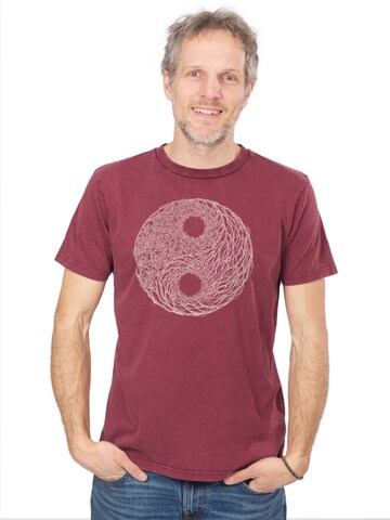 T-Shirt 'YinYang' Life-Tree en rouge : devant