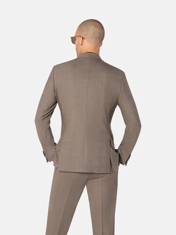 BENVENUTO Slim fit Suit 'Romeo Nero' in Brown