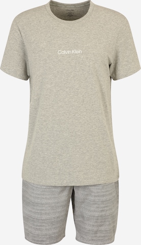 Calvin Klein UnderwearDuga pidžama - siva boja: prednji dio