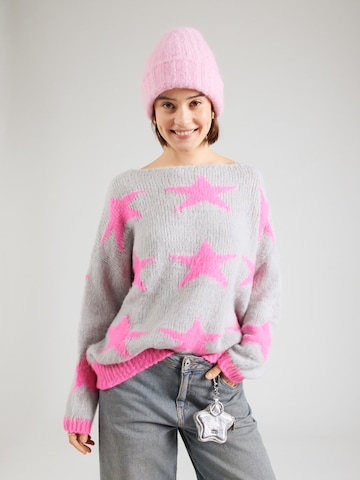 Pull-over 'Stars' miss goodlife en gris : devant