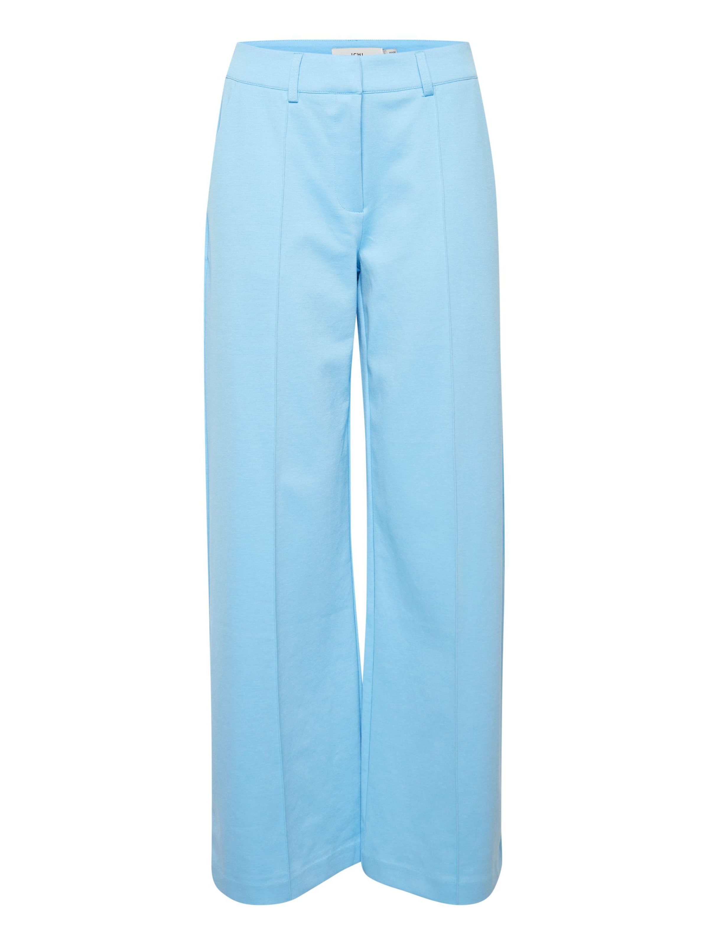 ICHI Pleated Pants 'Kate' in Blue: front