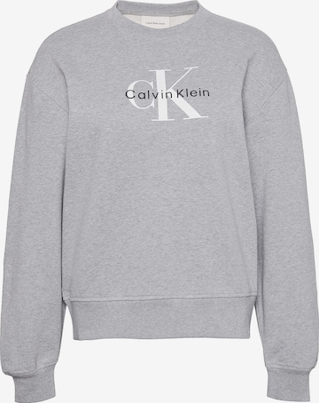 Sweat-shirt Calvin Klein Jeans en gris : devant