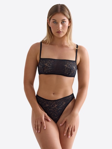 Erlich Textil - Cueca 'Iconic Lace' em preto: frente