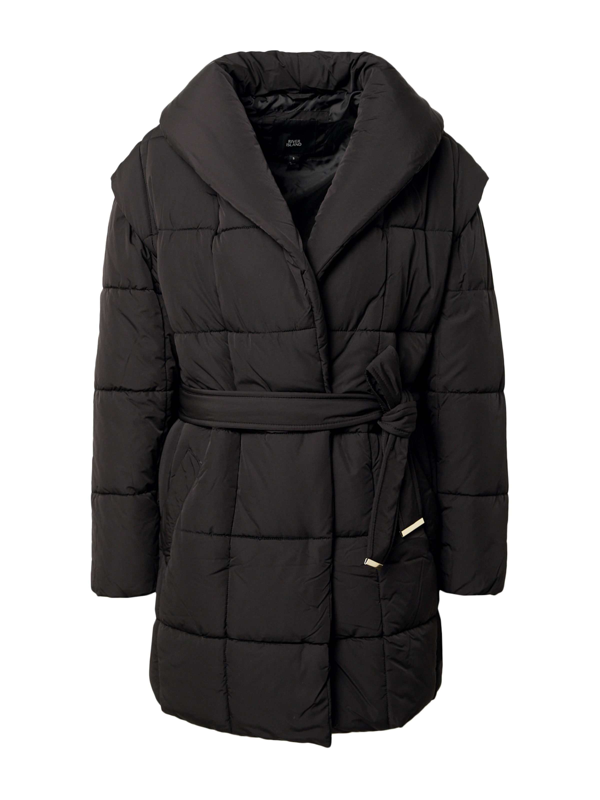 River Island Winterjacke in Schwarz: Vorderseite