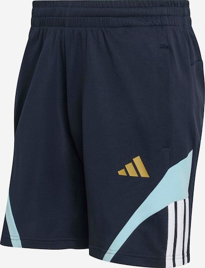 ADIDAS SPORTSWEAR Urheiluhousut 'TIRO' koossa XS värissä marine / vaaleansininen / keltainen, Tuotenäkymä