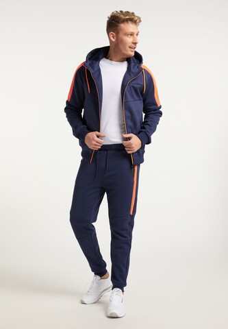 Mo SPORTS Tapered Broek in Blauw