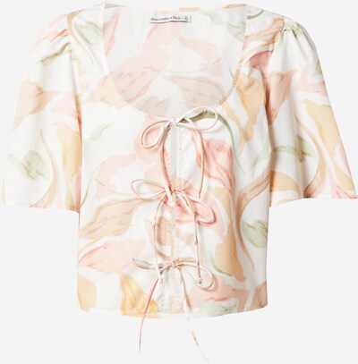 Abercrombie & Fitch Blusa em bege claro / verde claro / alperce / rosa escurecido / offwhite, Vista do produto