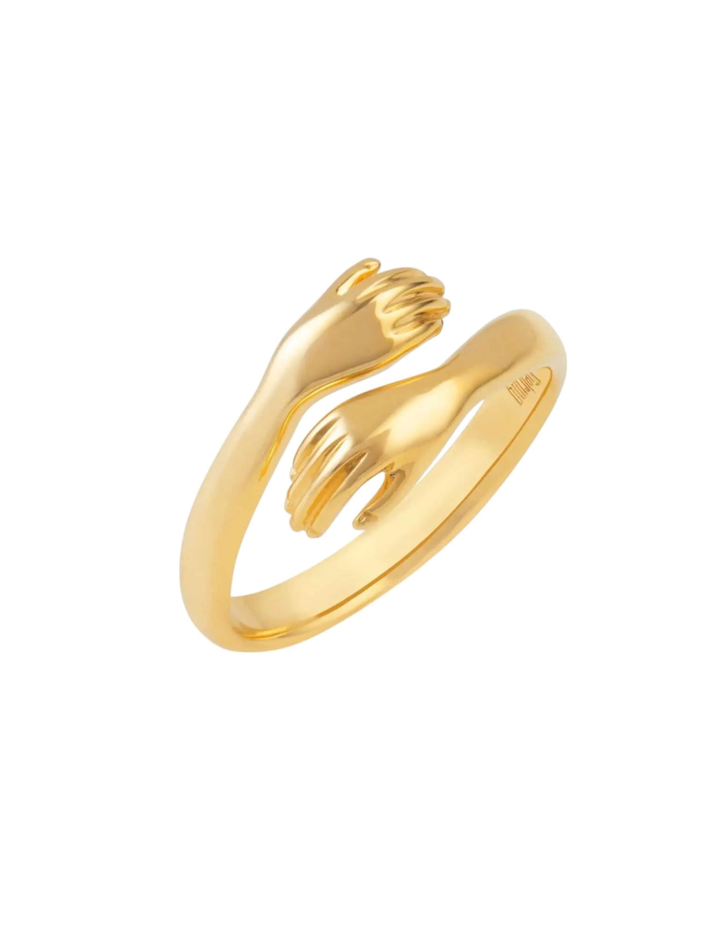 Vielring Ring 'Offener Umarmungsring Liebe' in gold, Produktansicht
