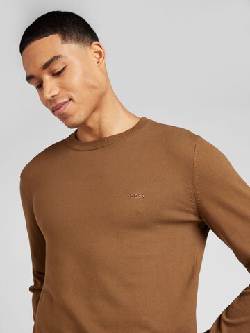 BOSS Sweater 'Pacas-L' in Brown