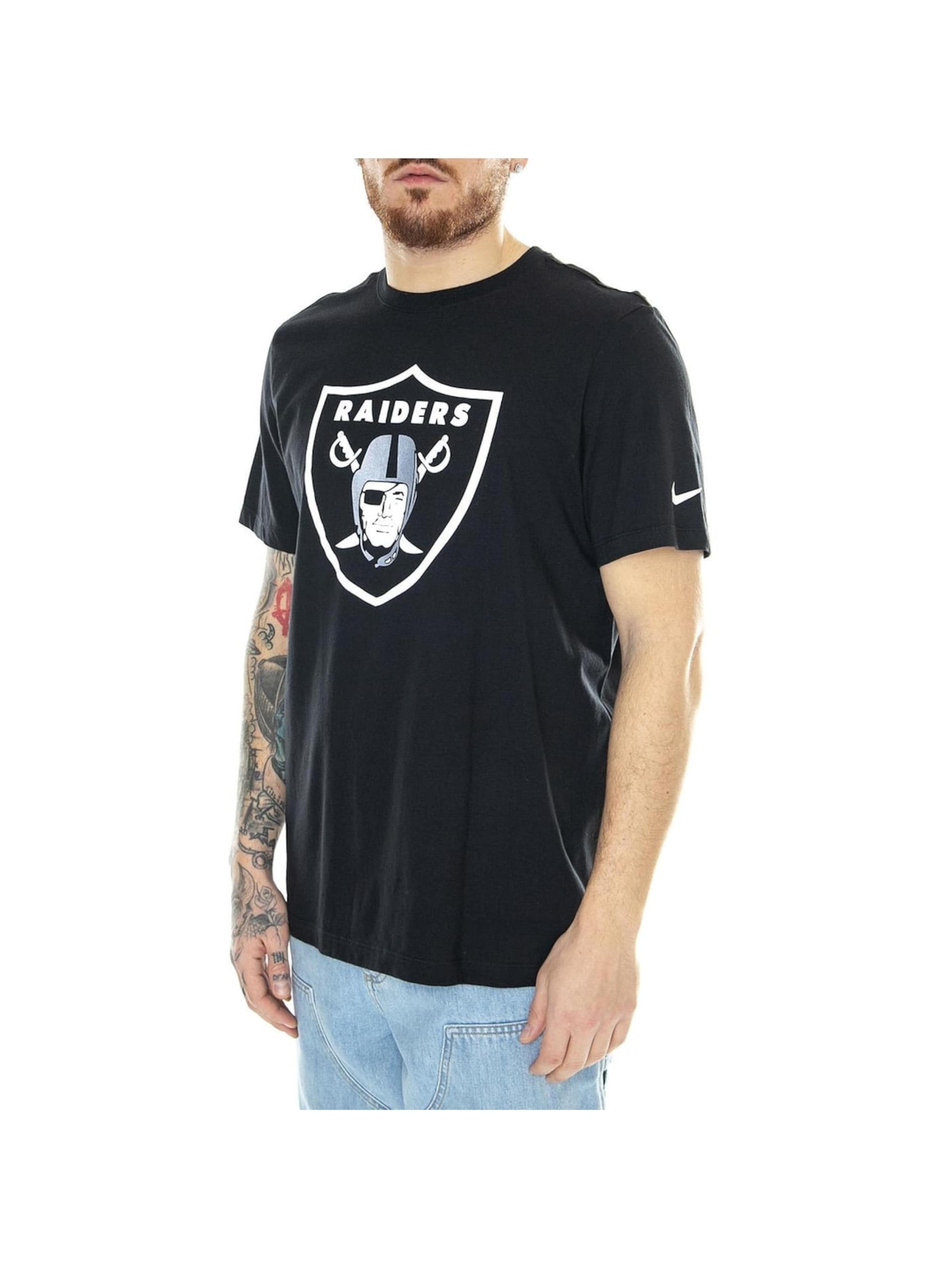 NIKE Bluser & t-shirts 'Logo Essential T-Shirt Las Vegas Raiders Black' i sort: forside