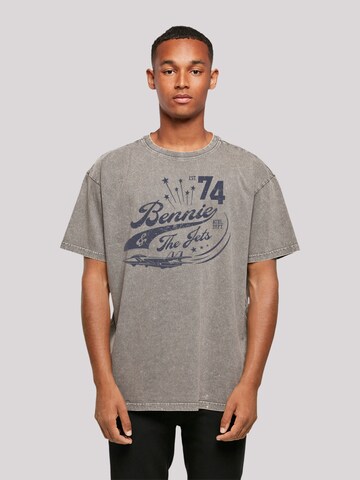 T-Shirt 'Elton John Bennie And The Jets' F4NT4STIC en gris : devant