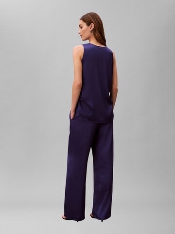 Wide Leg Pantalon Calvin Klein en bleu