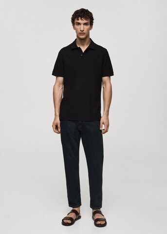 MANGO MAN Poloshirt 'Rea' in Schwarz