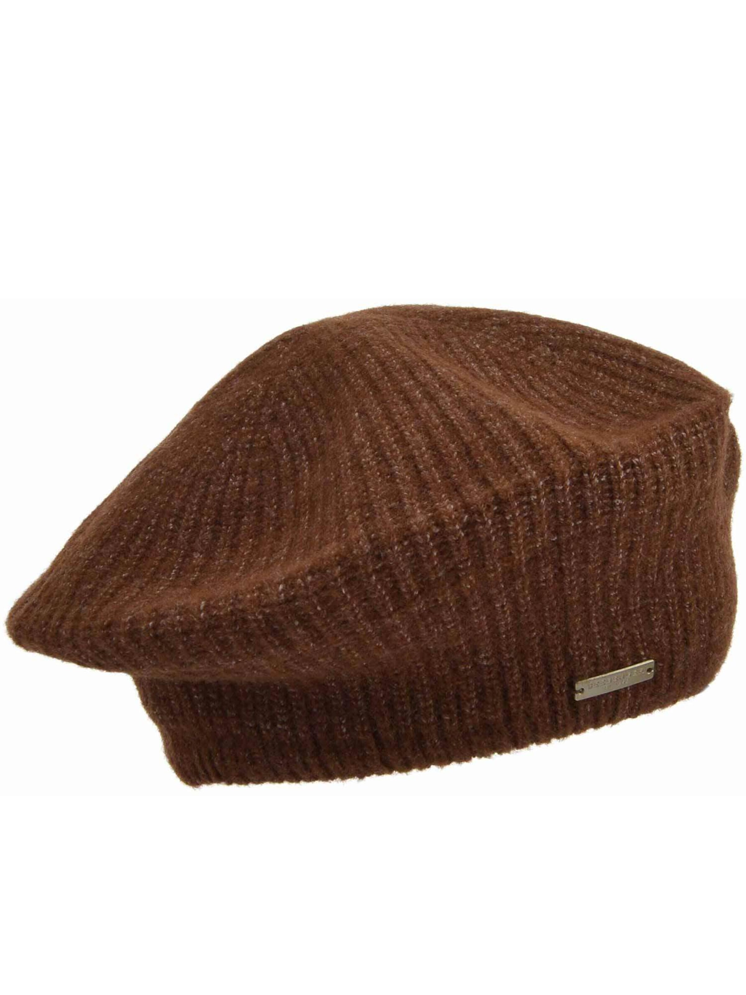 Seeberger Beanie 'Mütze' in Brown: front