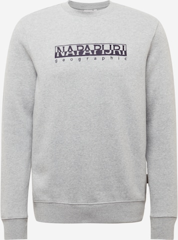 NAPAPIJRI Sweatshirt 'Berber' in Grijs: voorkant