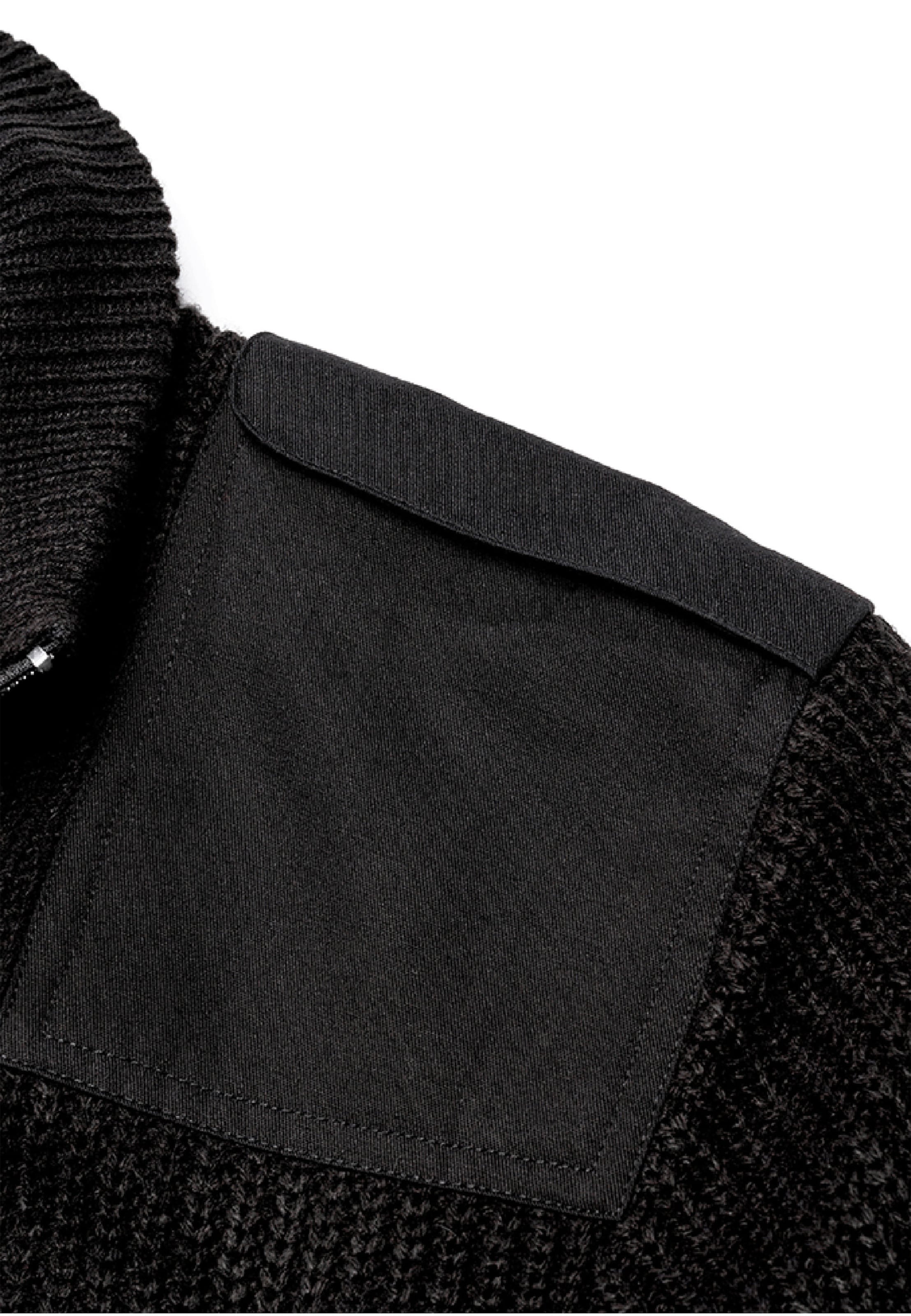 Brandit Strickjacke in Schwarz