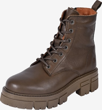 Apple of Eden Lace-Up Ankle Boots 'CASTLE' in Brown: front