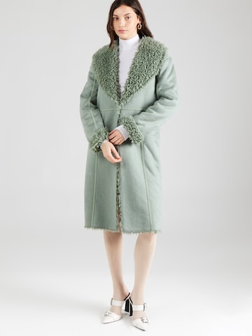 Twinset Between-Seasons Coat in Green: front