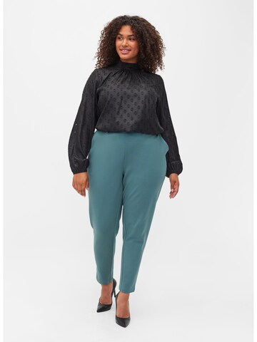 Zizzi Tapered Broek 'Maddie' in Groen