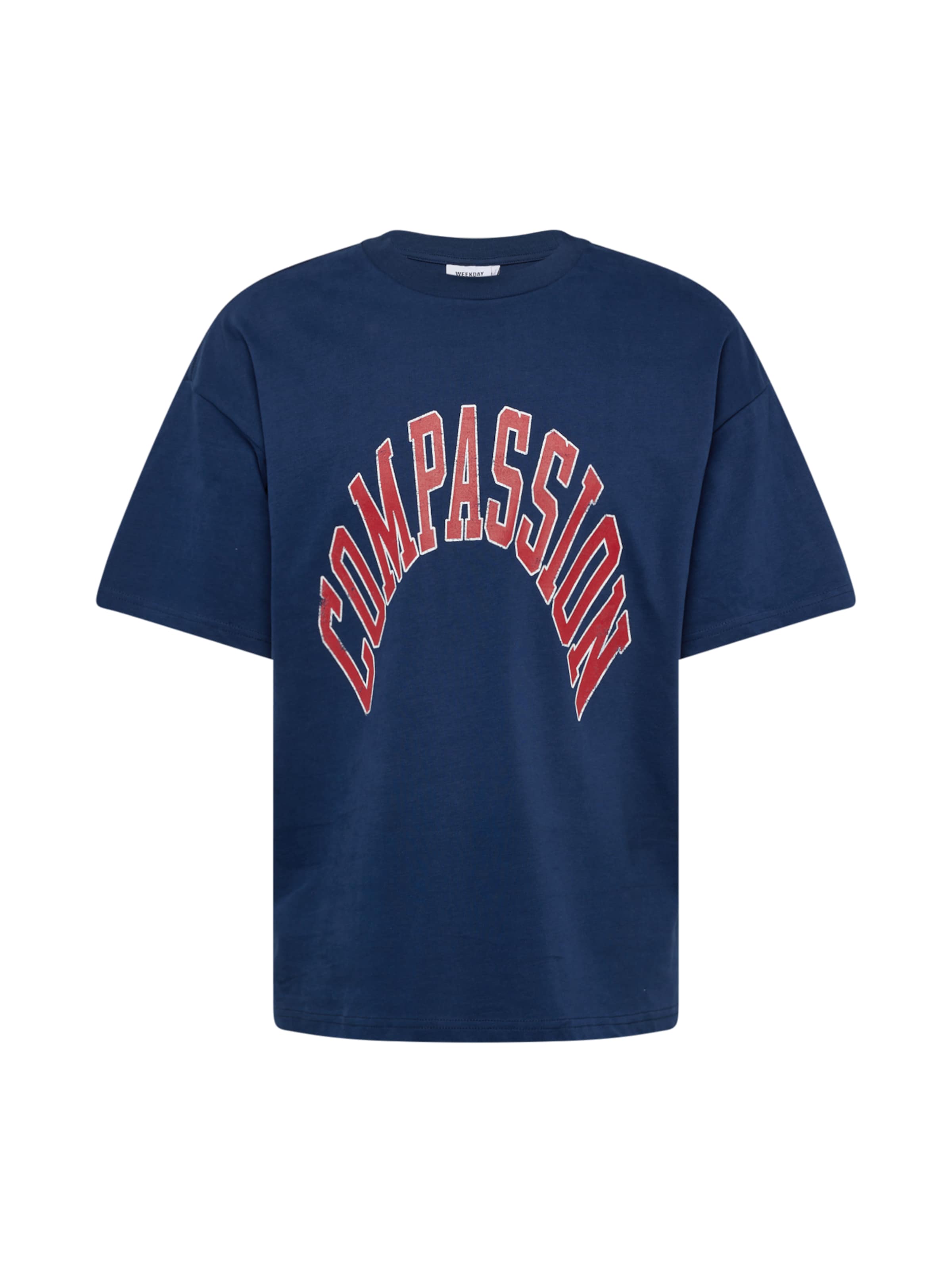 T-Shirt 'Great' WEEKDAY en bleu : devant