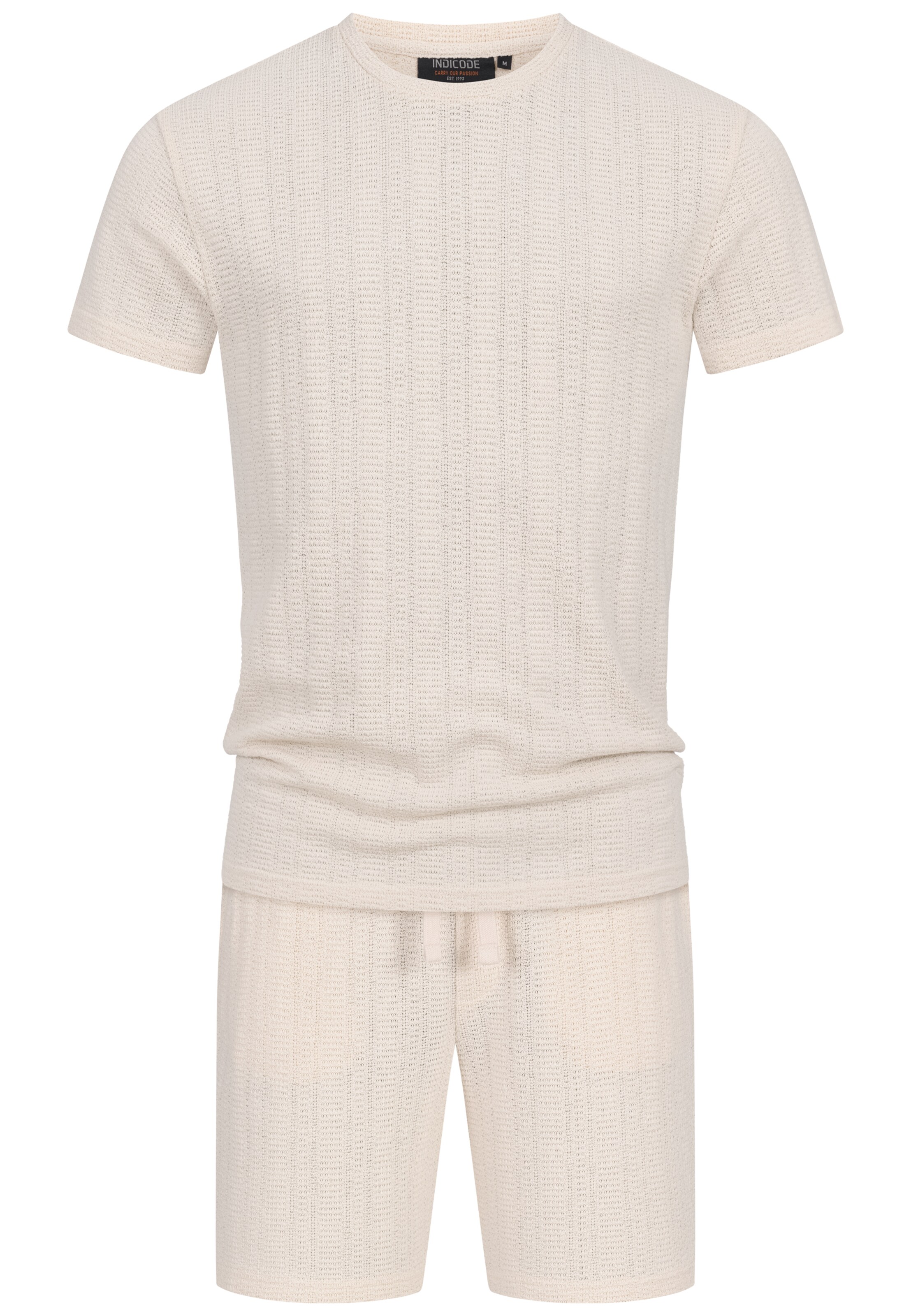 INDICODE JEANS Leisure suit 'Gelo' in Beige: front