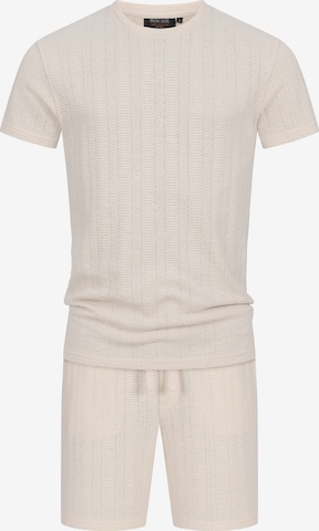 INDICODE JEANS Hausanzug 'Gelo' in Beige: Vorderseite