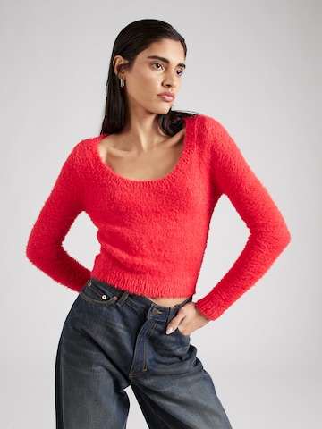 Monki Пуловер в червено: отпред