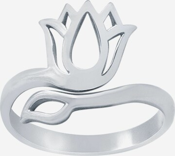 Gemshine Ring 'YOGA Lotusblume' in Silver: front