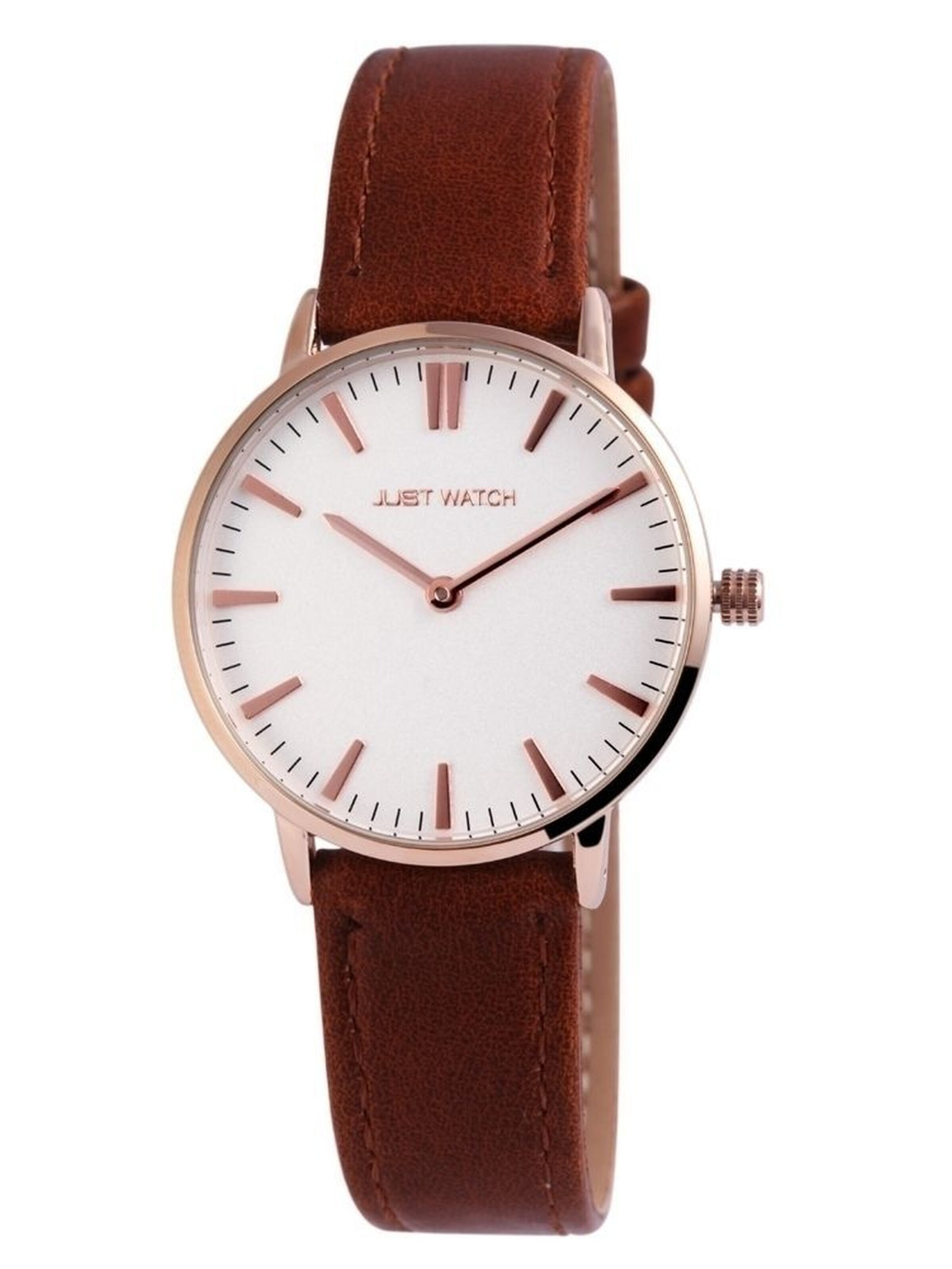 Just Watch Analog Watch 'Lilly, 3 ATM' in Brown: front