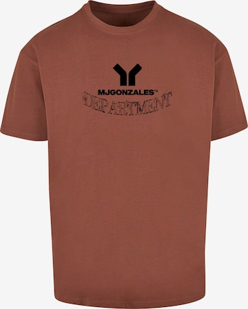 MJ Gonzales T-Shirt 'Department' in Braun: predná strana