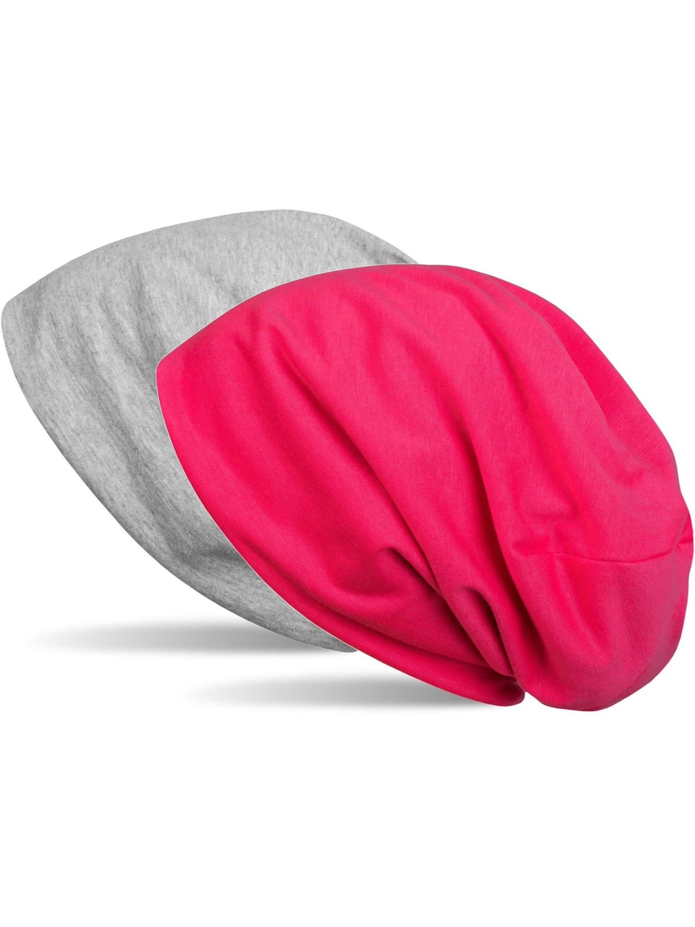 styleBREAKER Mütze 'Wende Beanie'‌‌‌‌‌‌ in Grau: Vorderseite