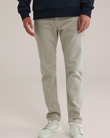 WE Fashion Slimfit Farkut värissä beige: etupuoli