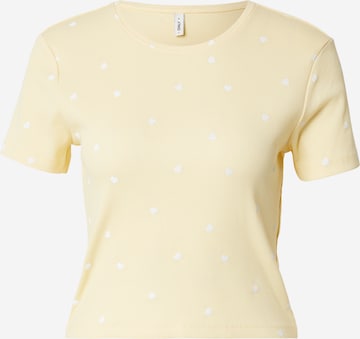 T-shirt 'ONLFENJA' ONLY en jaune : devant