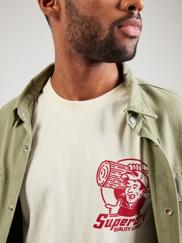 T-Shirt 'Trade Tools' Superdry en beige