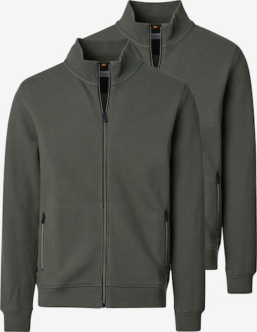 redmond Sweat jacket 'Basic' in Green: front