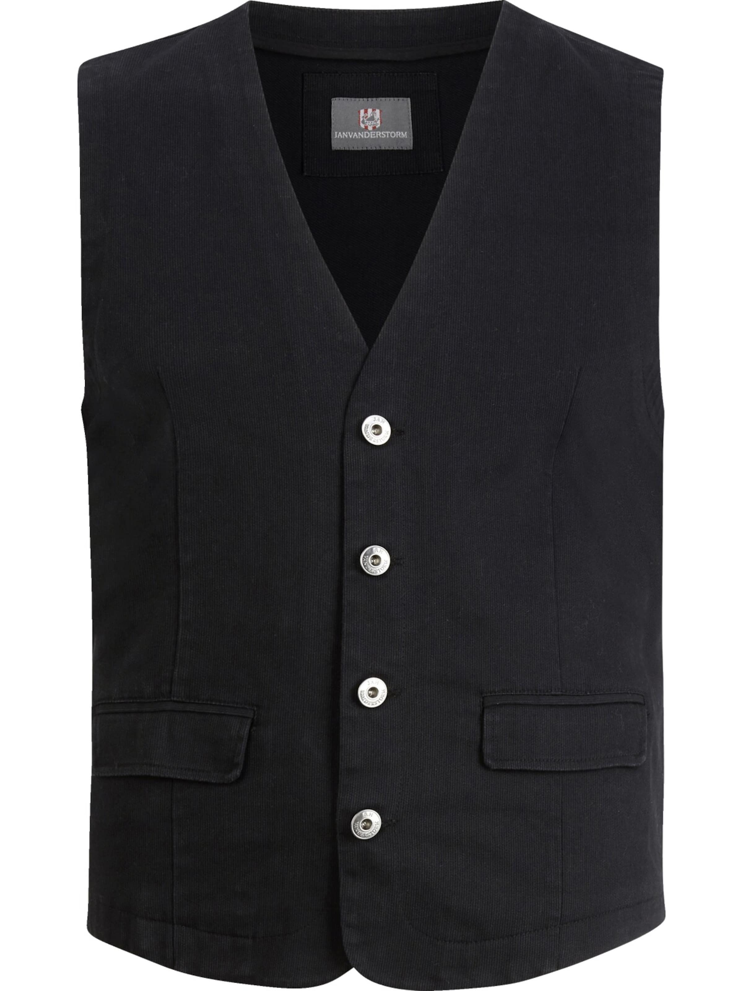 Jan Vanderstorm Weste 'Torell' in Schwarz: Vorderseite