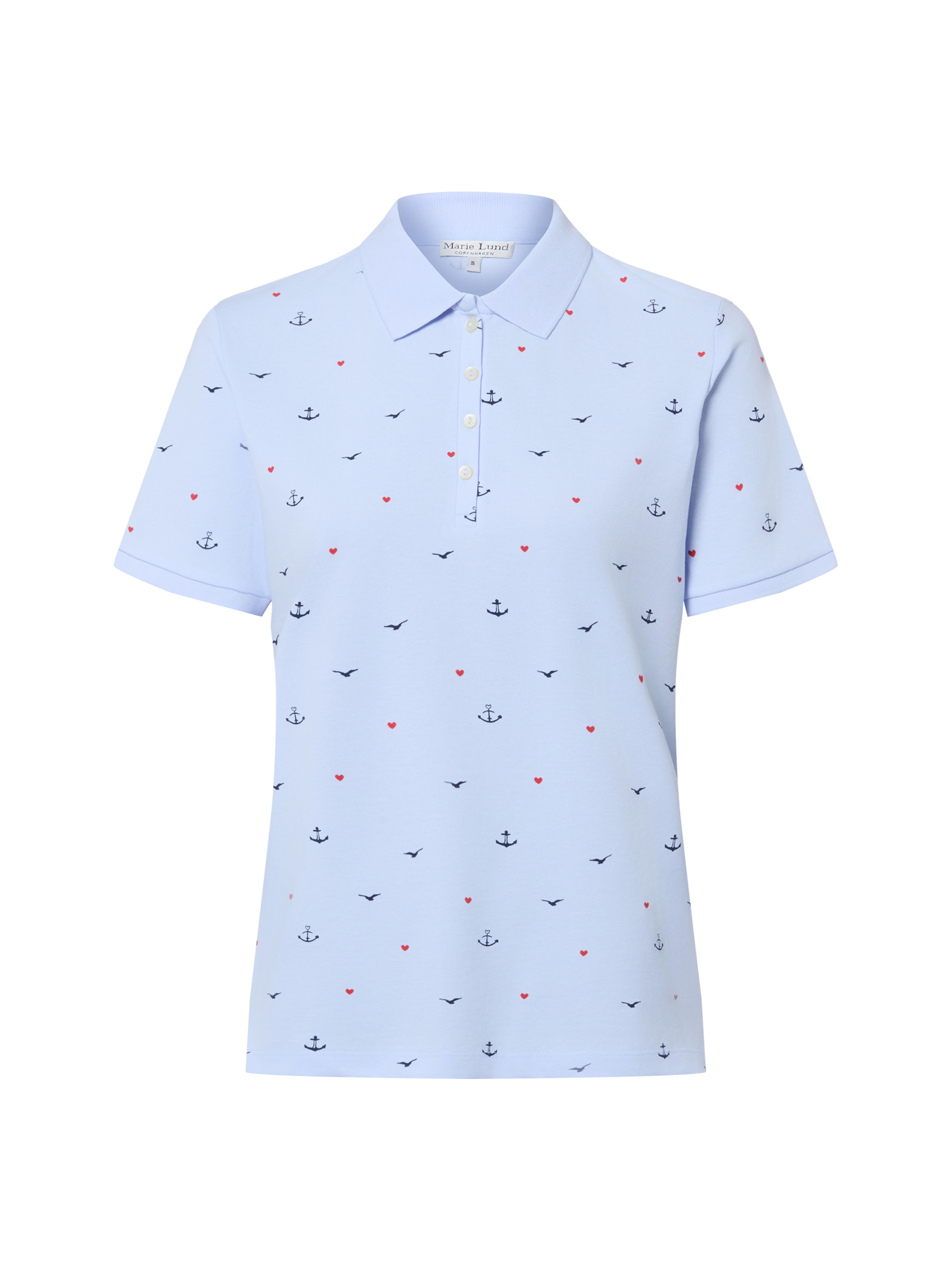 Marie Lund Shirt in Blauw: voorkant