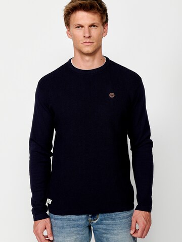 Pull-over 'Punto' KOROSHI en bleu : devant