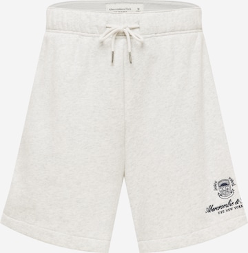 Abercrombie & Fitch Loose fit Pants in White: front