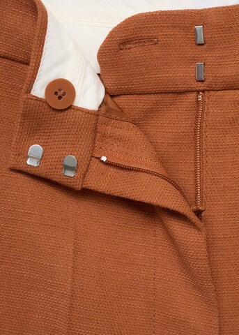 MANGO Wide Leg Hose 'Daisy' in Braun