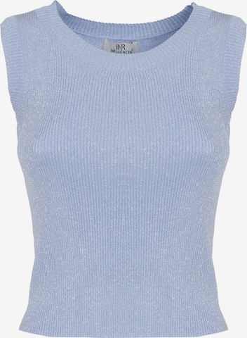 Influencer Knitted Top in Blue: front