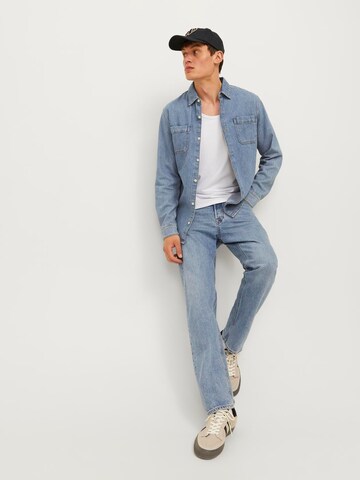 JACK & JONES Loosefit Jeans 'JJIChris JJClassic' in Blauw