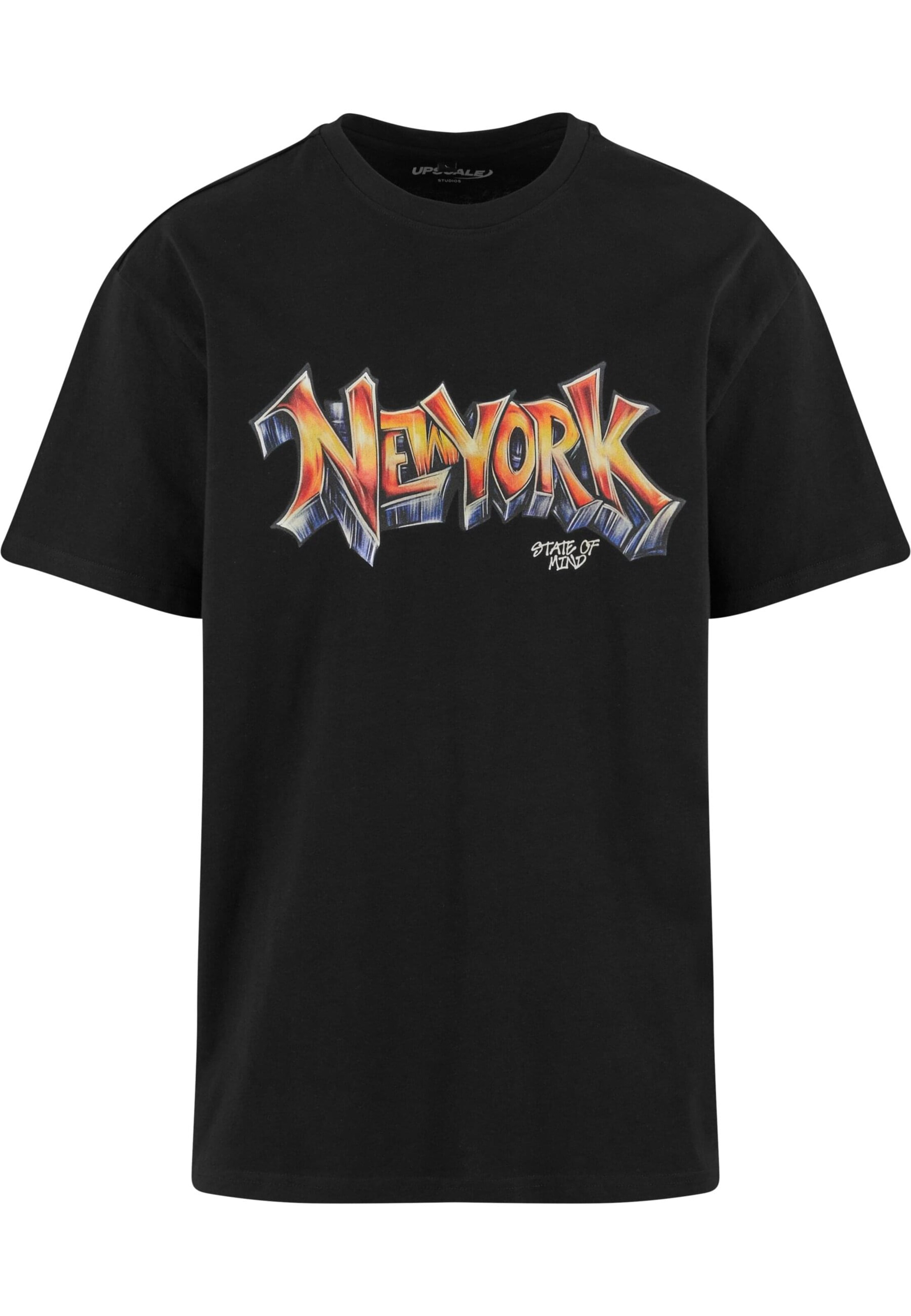 MT Upscale Shirt 'NY Graffiti' in Schwarz: Vorderseite