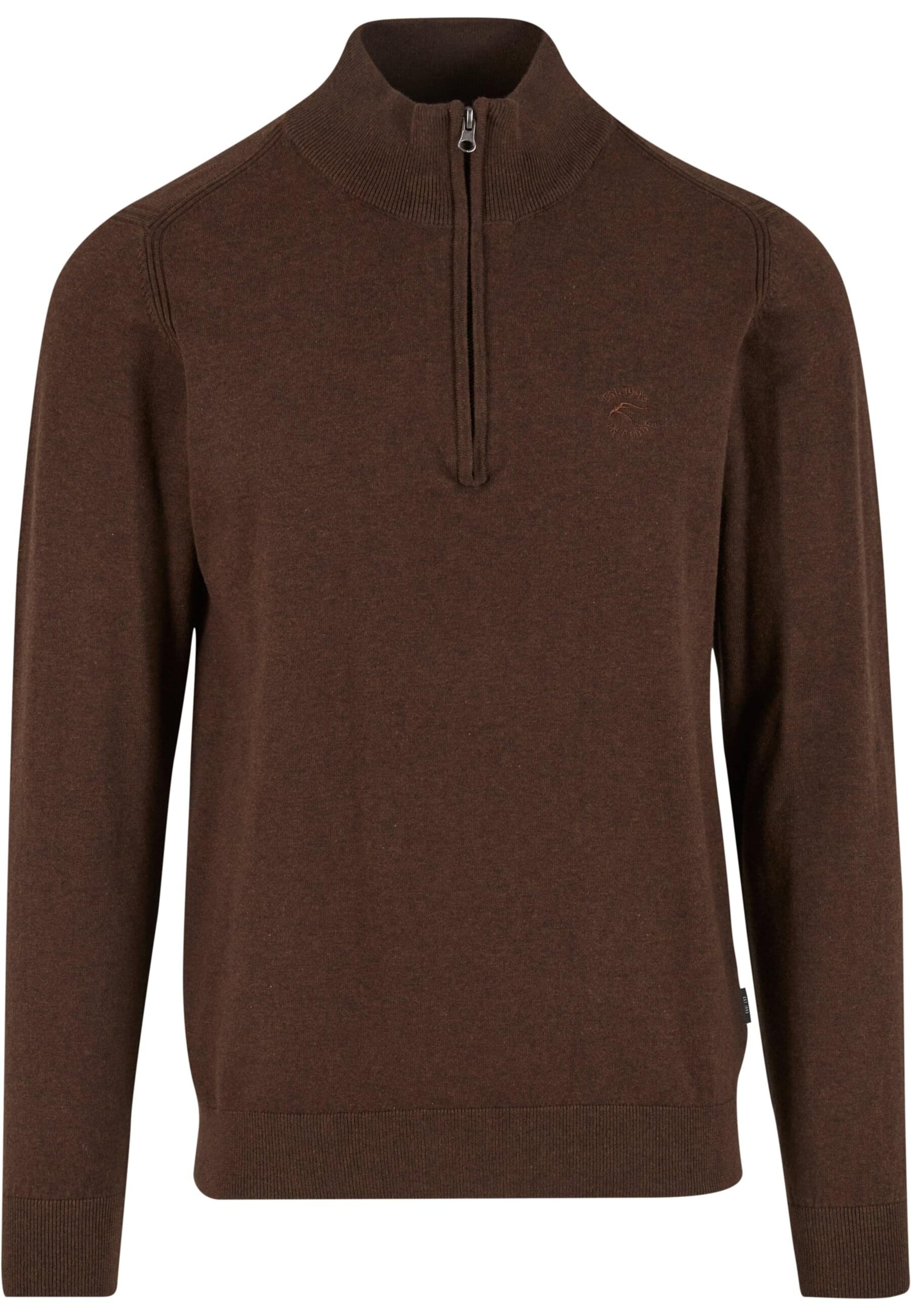 INDICODE JEANS Mikina 'Lilamos' – hnědá: přední strana