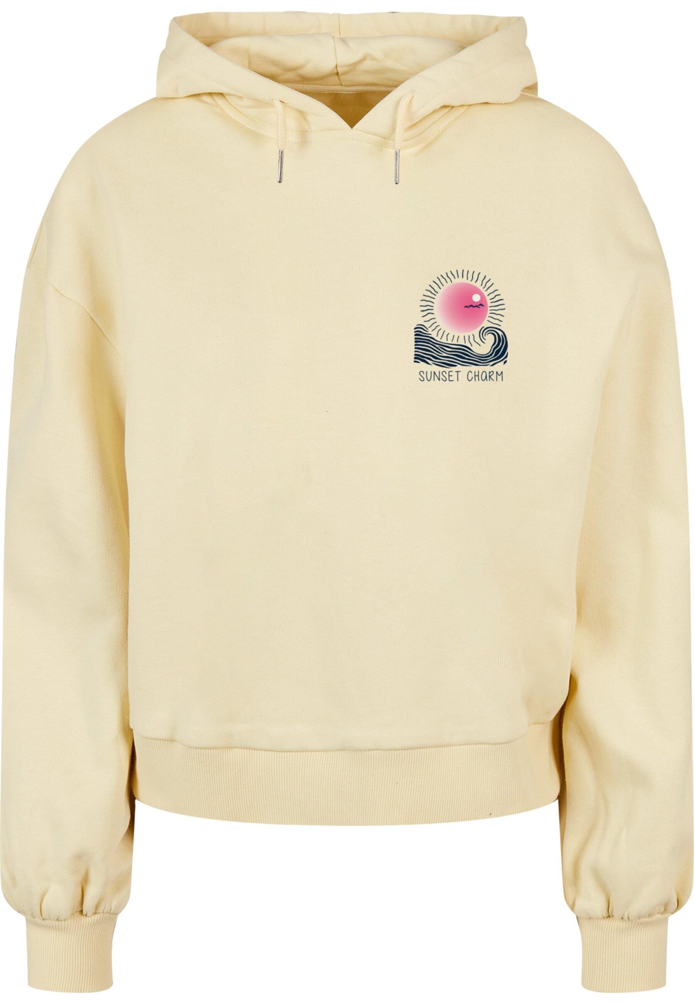 Sweat-shirt 'Sunset Charm' Merchcode en jaune : devant
