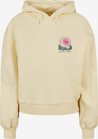 Sweat-shirt 'Sunset Charm' Merchcode en jaune : devant