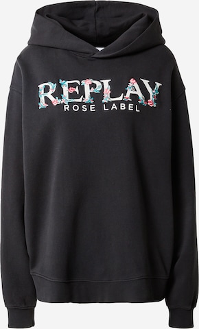 REPLAY Sweatshirt in Black: front