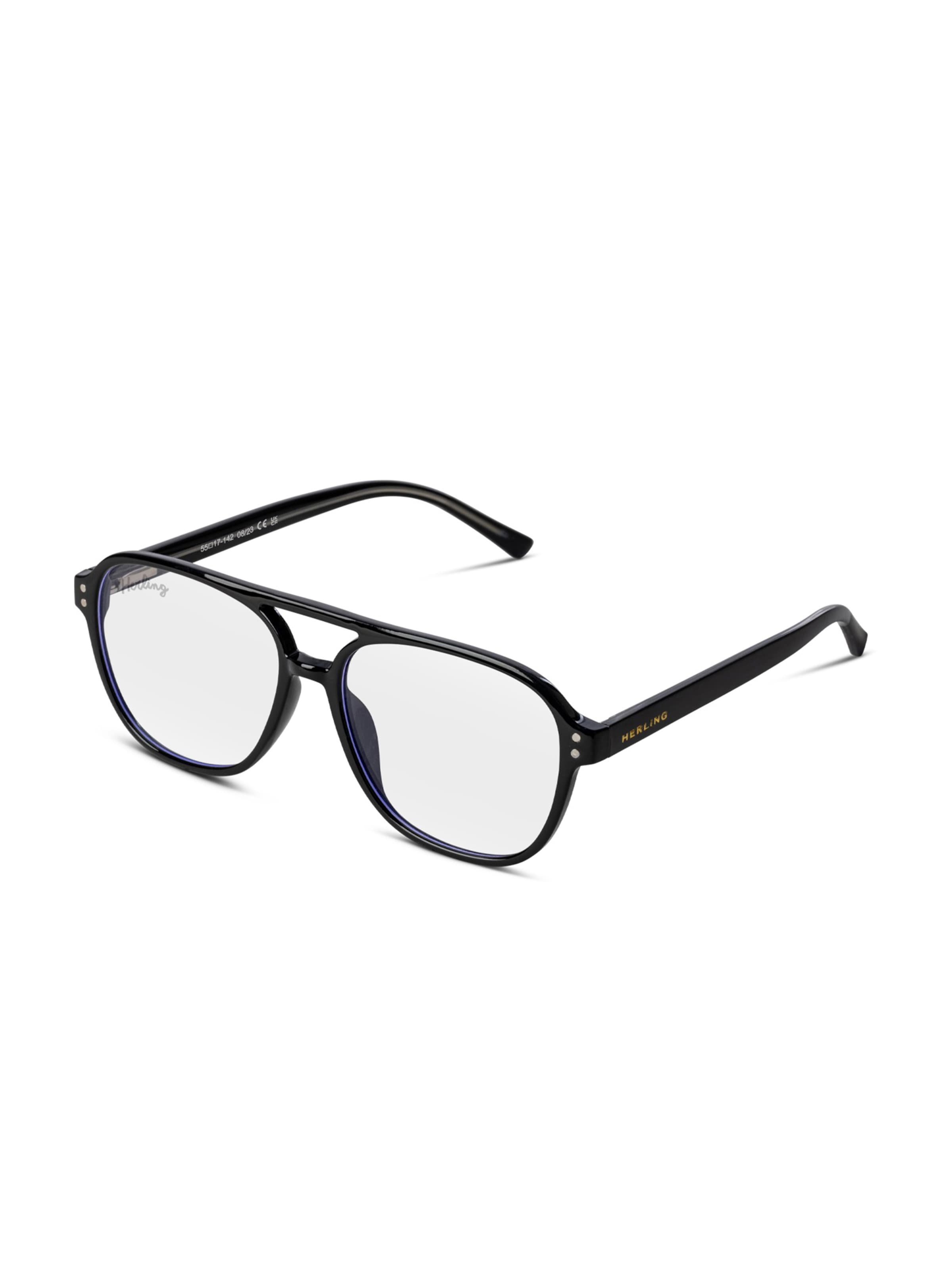 Herling Glasses 'Thorne Blue Light' in Black: front