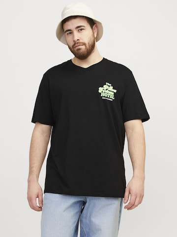 Jack & Jones Plus Shirt in Zwart: voorkant